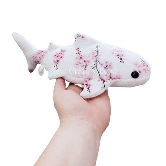 Cherry Blossom Whale Shark Plush (READY TO SHIP)