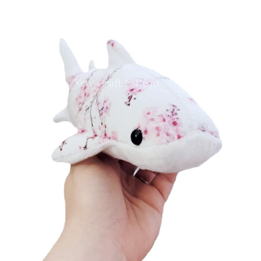 Cherry Blossom Whale Shark Plush (READY TO SHIP)