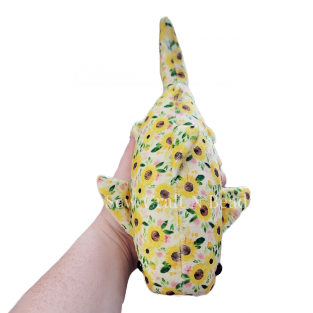 Sunflower Whale Shark Plush (READY TO SHIP)