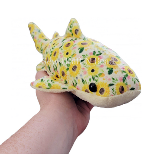 Sunflower Whale Shark Plush (READY TO SHIP)