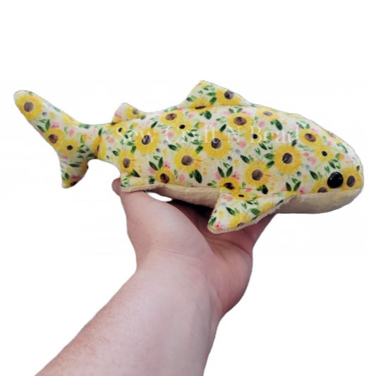 Sunflower Whale Shark Plush (READY TO SHIP)
