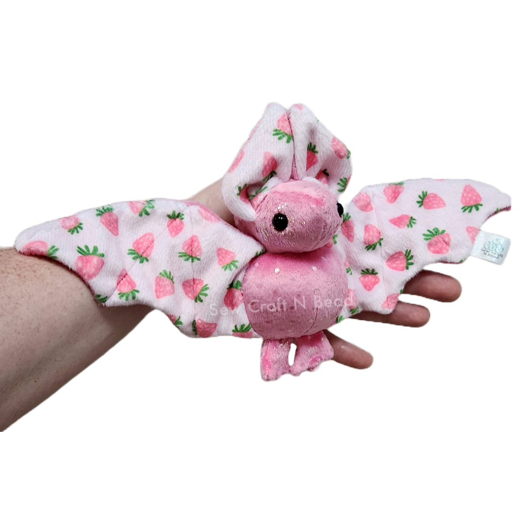 A Special Limited Edition Pink Strawberry Bat Plush (READY TO SHIP)