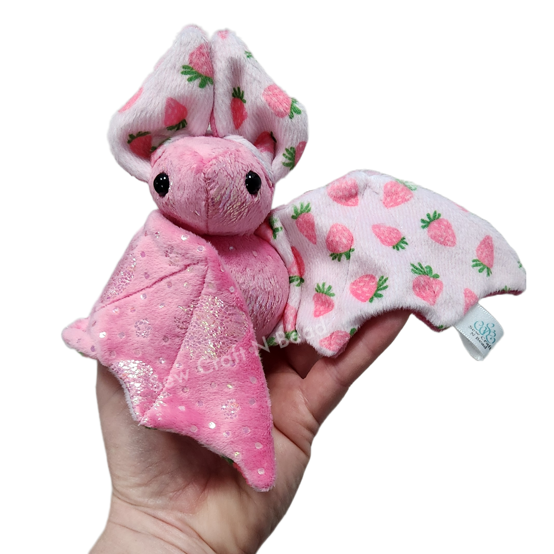 A Special Limited Edition Pink Strawberry Bat Plush (READY TO SHIP)