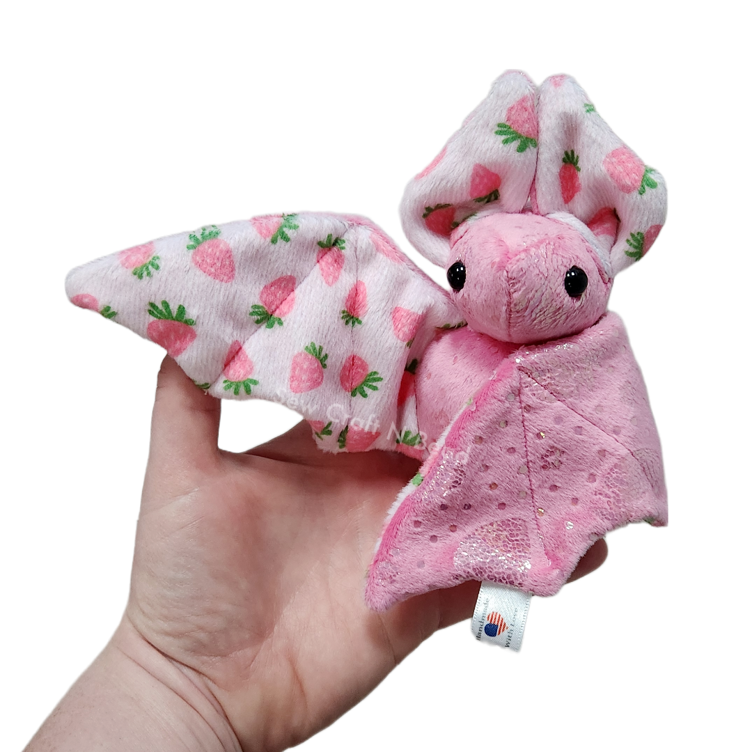 A Special Limited Edition Pink Strawberry Bat Plush (READY TO SHIP)