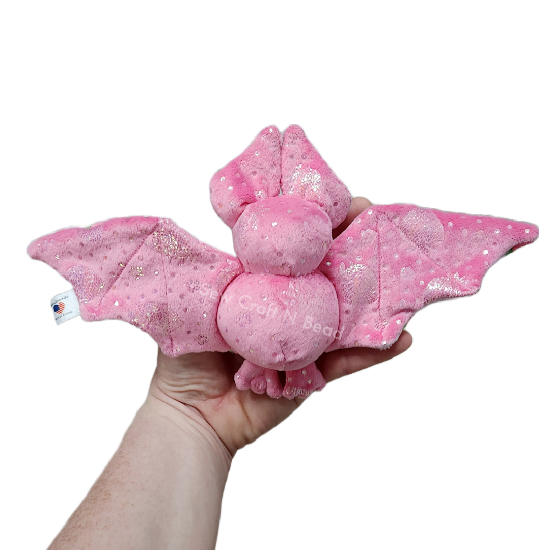 A Special Limited Edition Pink Strawberry Bat Plush Scented or No Scent (MADE TO ORDER)