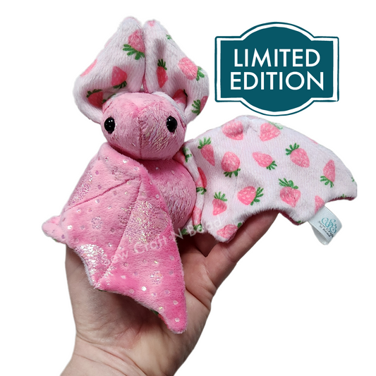 A Special Limited Edition Pink Strawberry Bat Plush (READY TO SHIP)