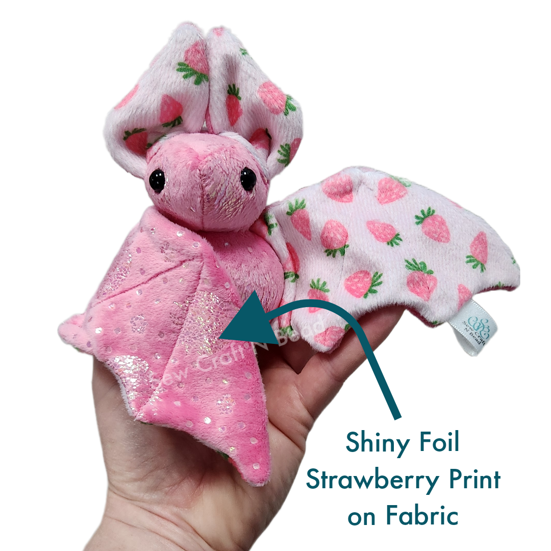 A Special Limited Edition Pink Strawberry Bat Plush (READY TO SHIP)