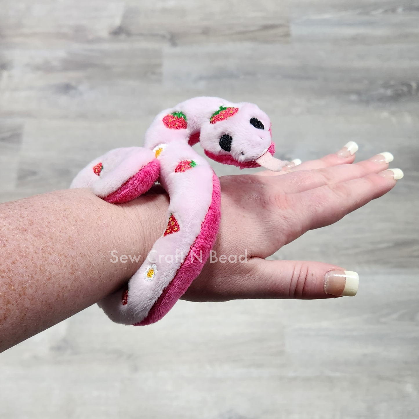 Strawberry Snake Plush (MADE TO ORDER)