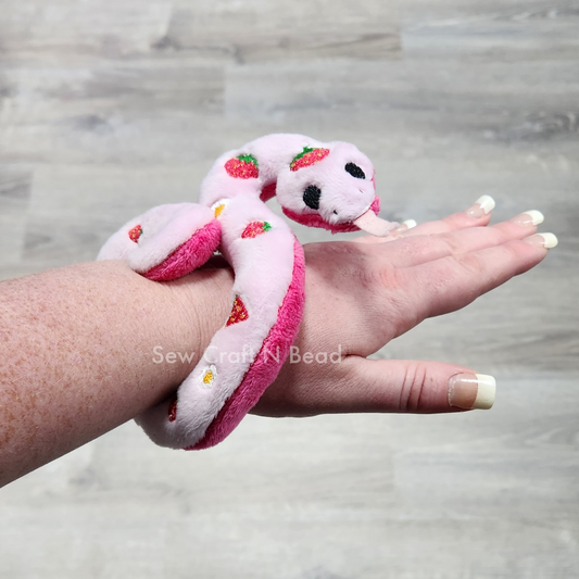 Strawberry Snake Plush (READY TO SHIP)