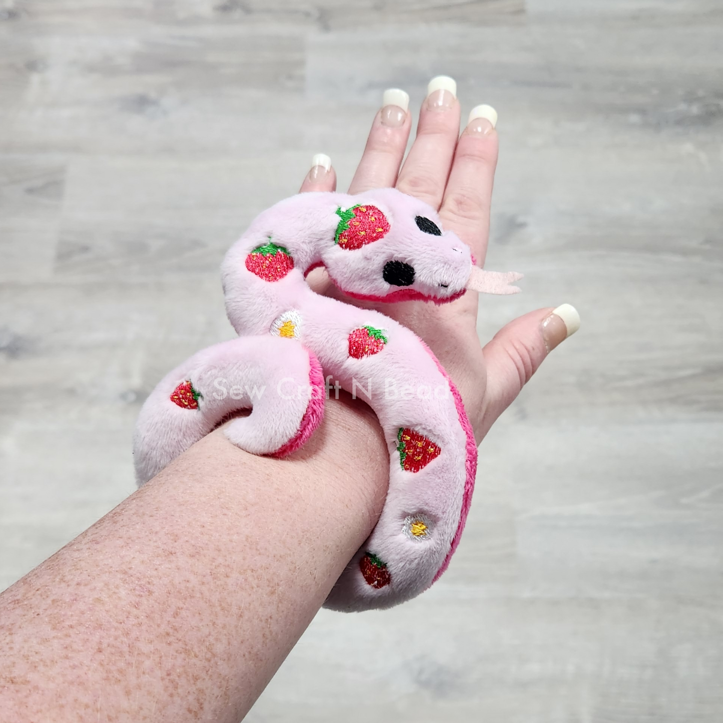 Strawberry Snake Plush (MADE TO ORDER)