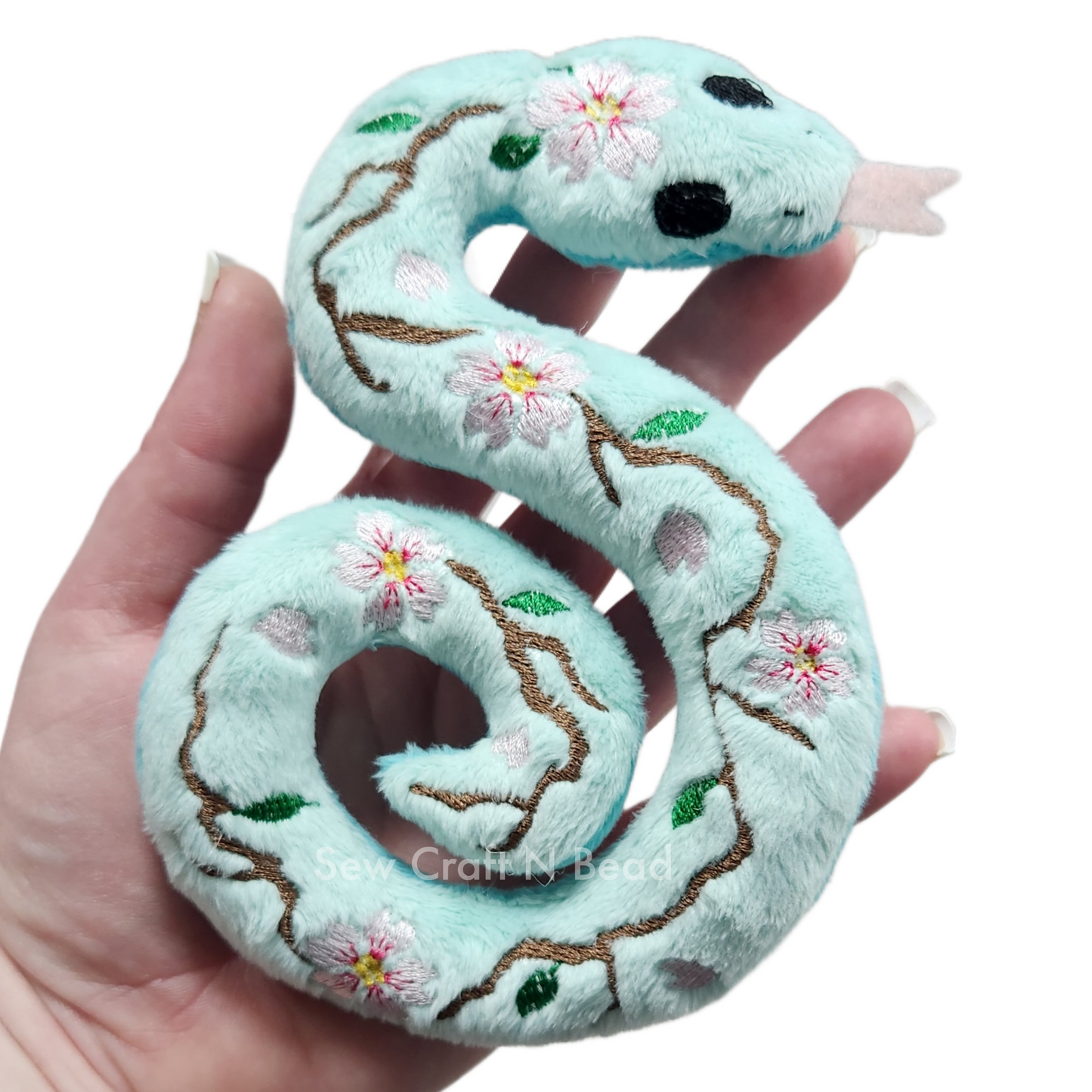 Cherry Blossom Snake Plush (MADE TO ORDER)