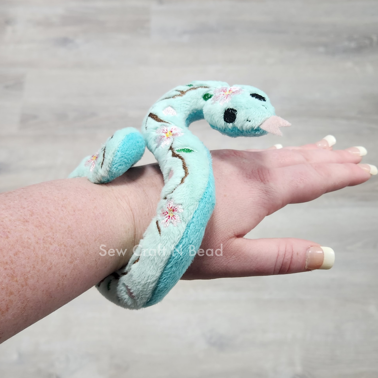 Cherry Blossom Snake Plush (MADE TO ORDER)