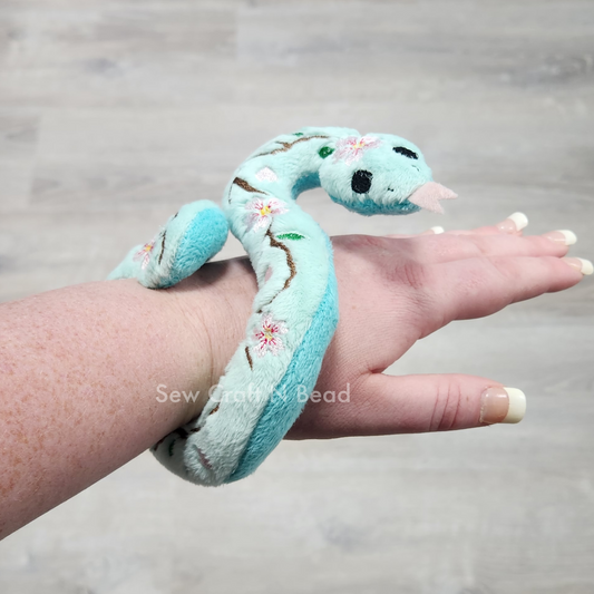 Cherry Blossom Snake Plush (READY TO SHIP)
