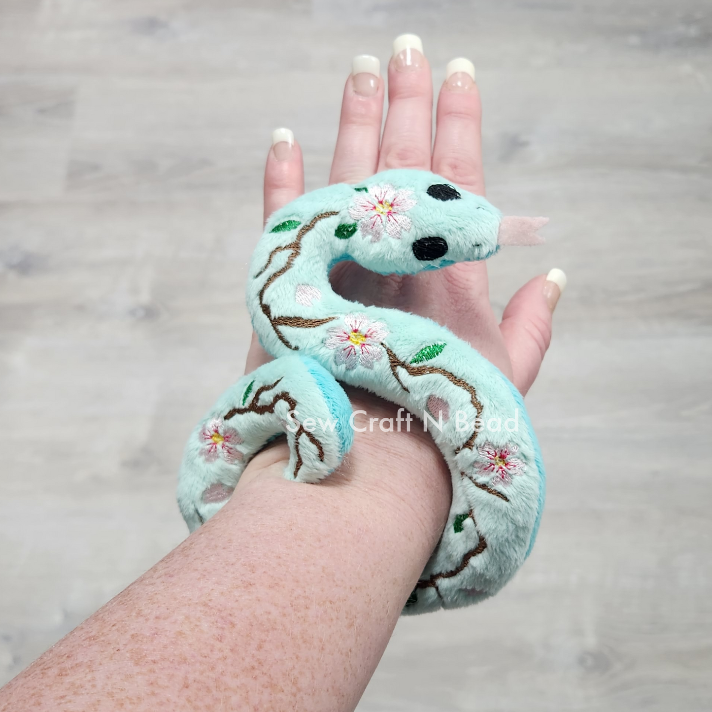 Cherry Blossom Snake Plush (MADE TO ORDER)