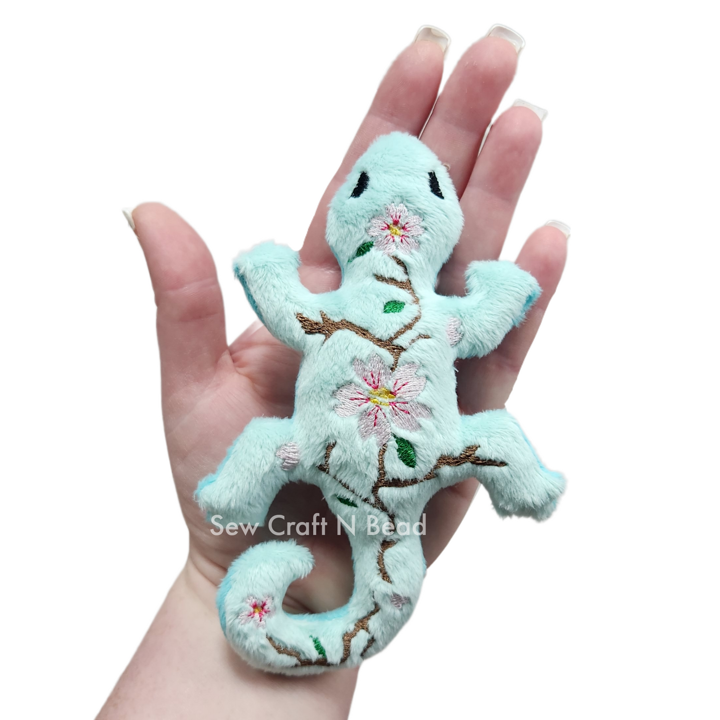 Cherry Blossom Lizard Plush (MADE TO ORDER)