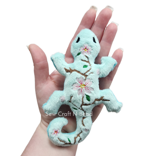 Cherry Blossom Lizard Plush (READY TO SHIP)