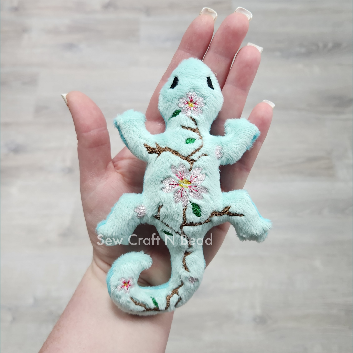 Cherry Blossom Lizard Plush (MADE TO ORDER)