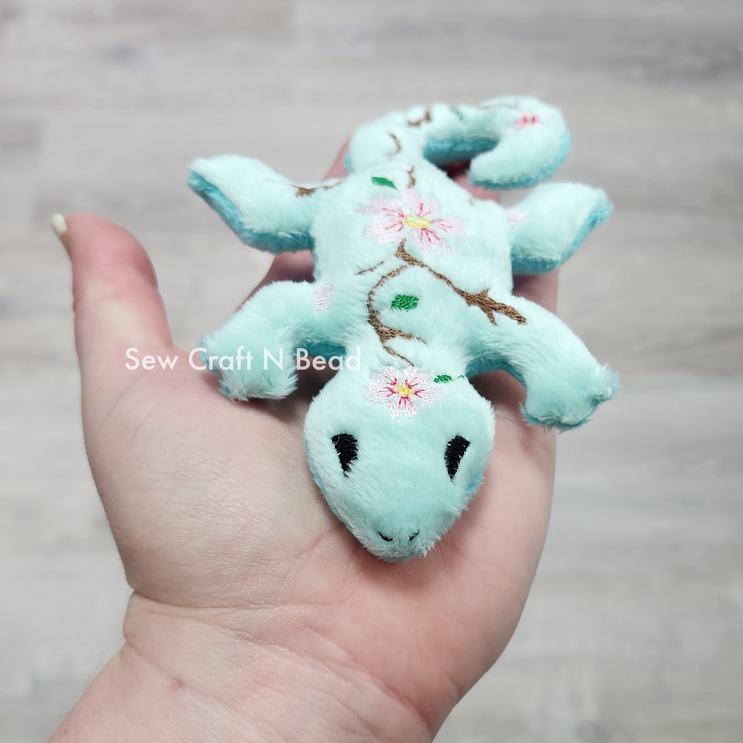 Cherry Blossom Lizard Plush (MADE TO ORDER)