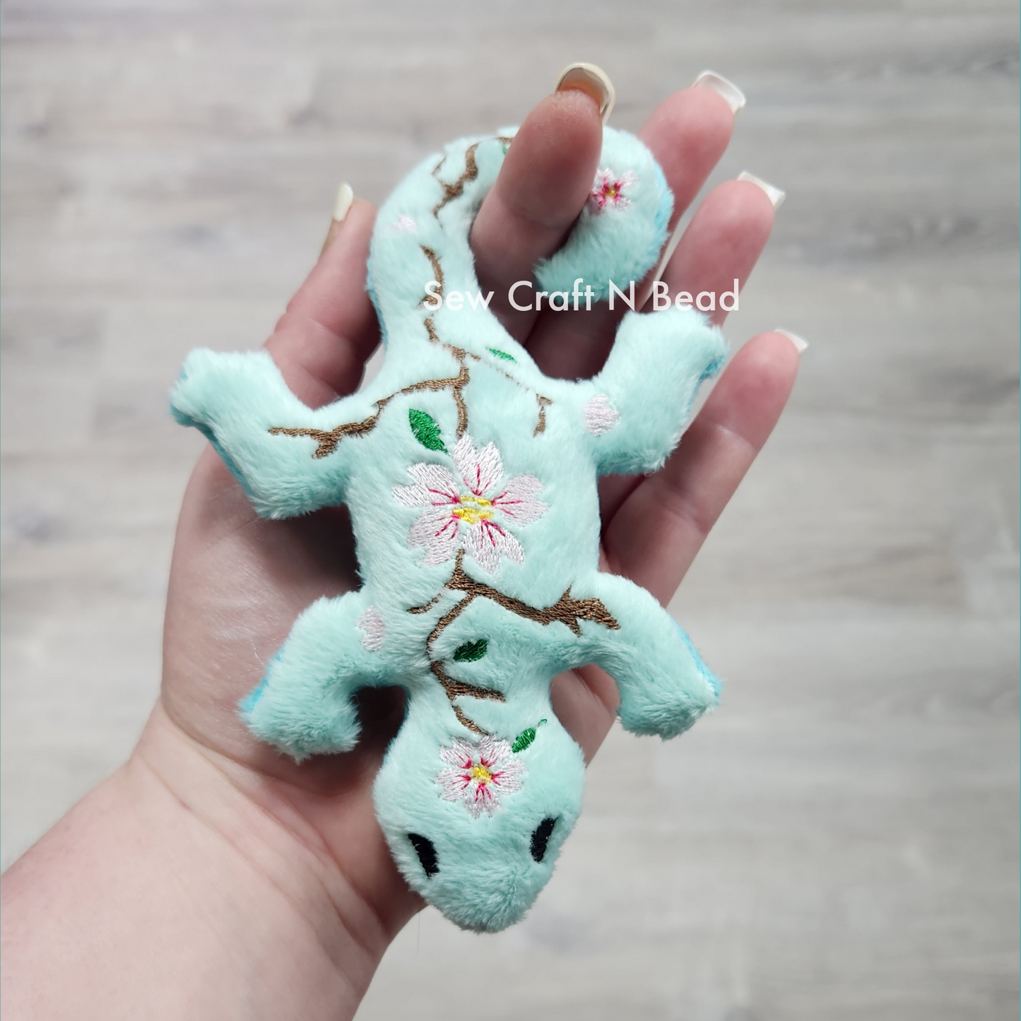 Cherry Blossom Lizard Plush (MADE TO ORDER)