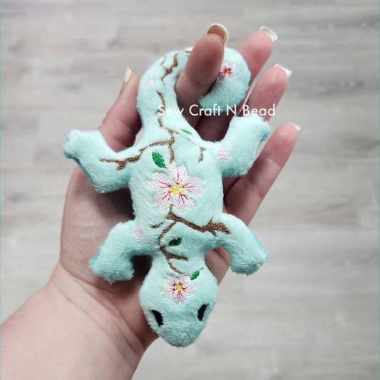 Cherry Blossom Lizard Plush (READY TO SHIP)