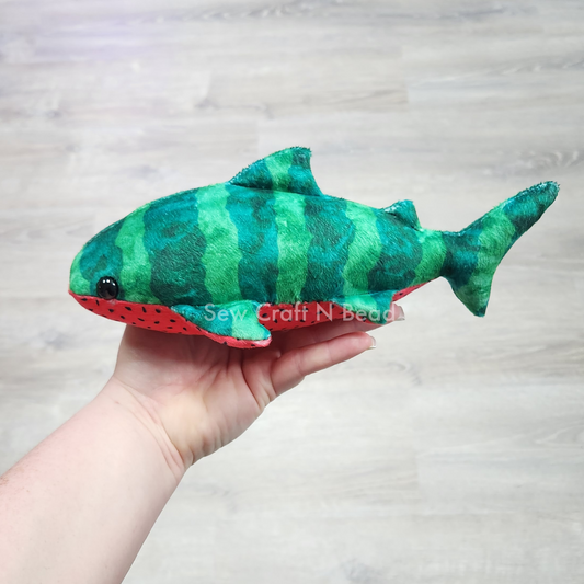 Watermelon Whale Shark Plush (READY TO SHIP)