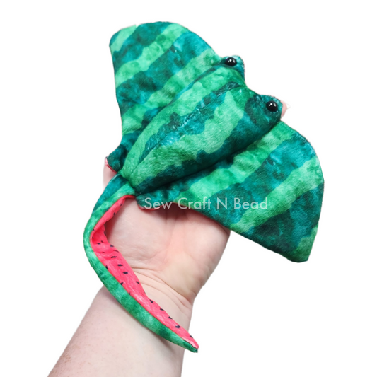 Watermelon Stingray Plush (READY TO SHIP)