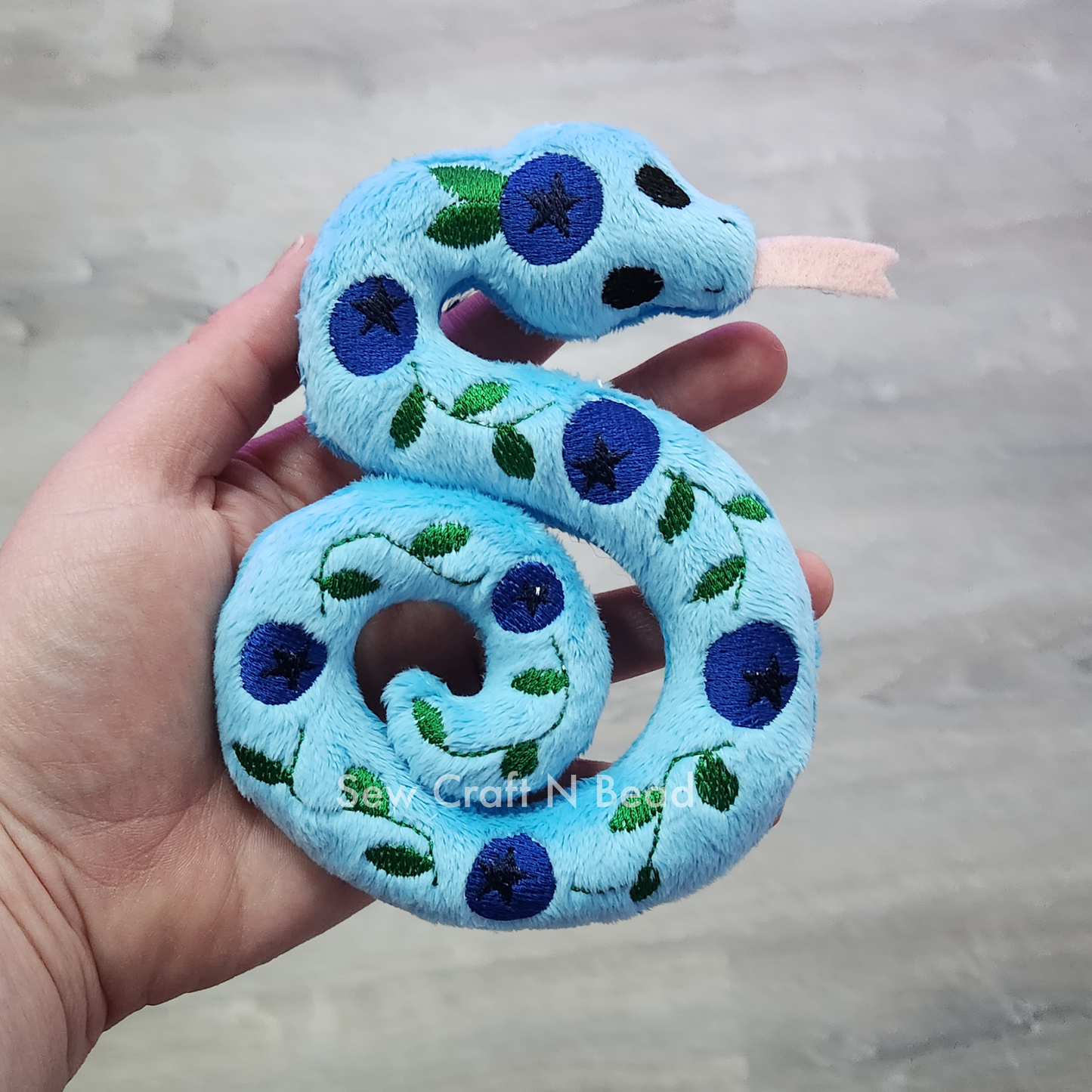 Blueberry Snake Plush (READY TO SHIP)