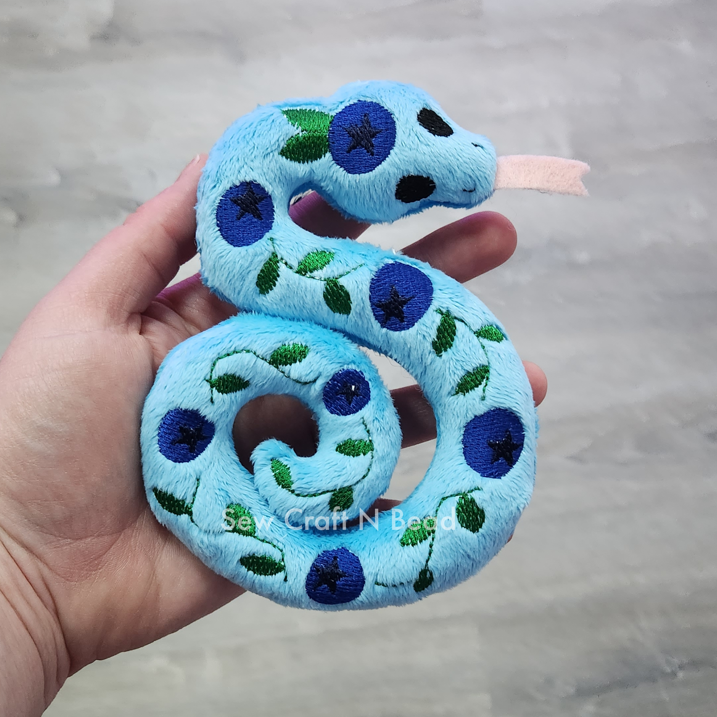 Blueberry Snake Plush (MADE TO ORDER)