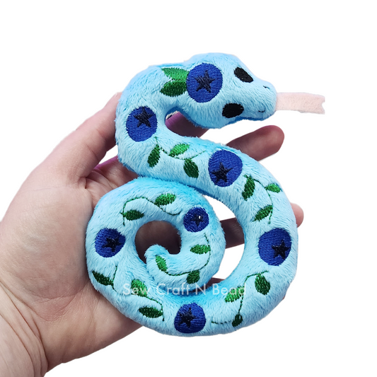 Blueberry Snake Plush (READY TO SHIP)