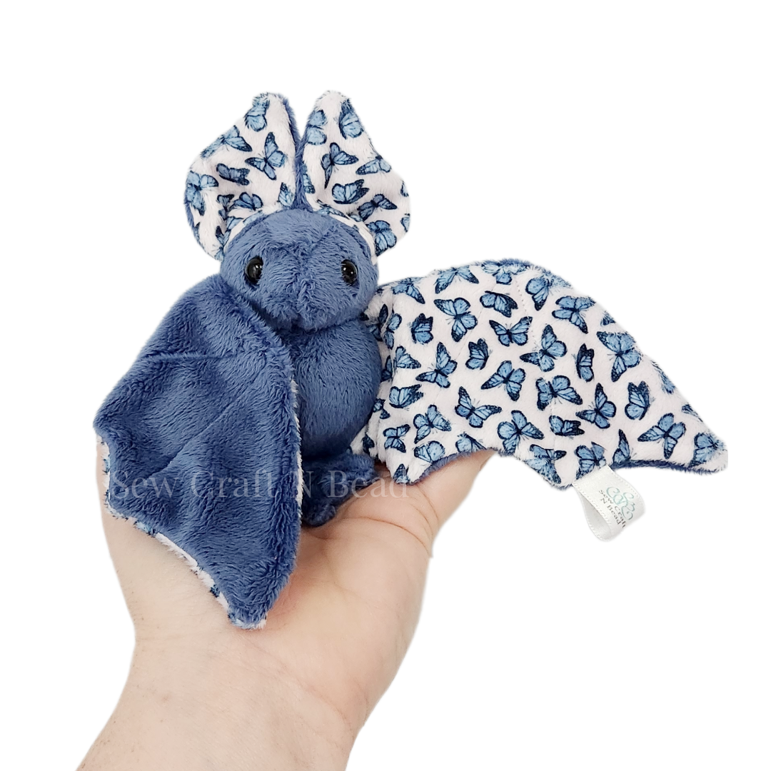 Blue Butterfly Bat Plush (MADE TO ORDER)