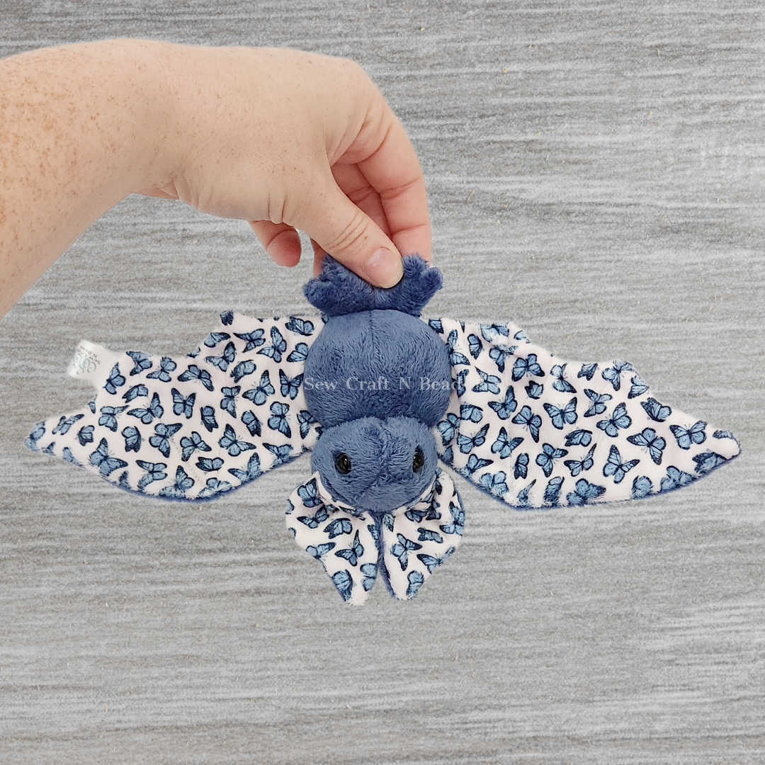 Blue Butterfly Bat Plush (MADE TO ORDER)