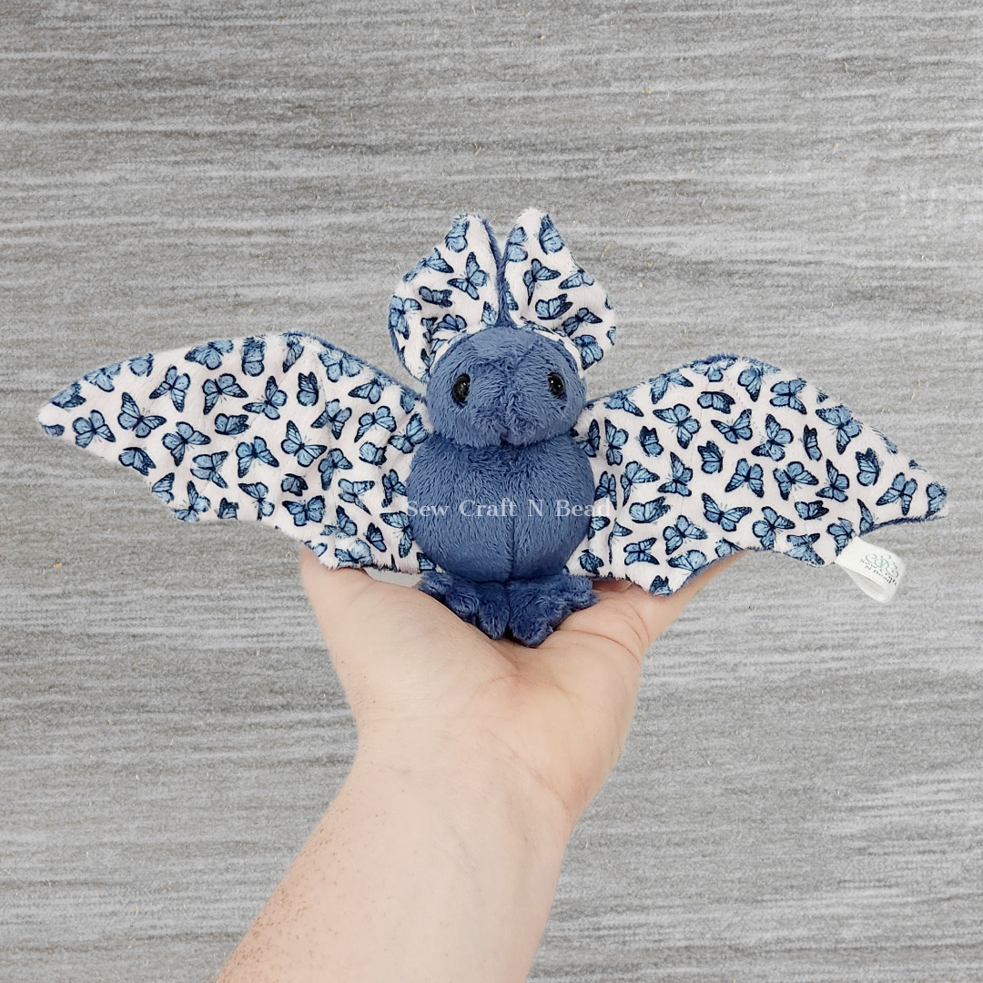 Blue Butterfly Bat Plush (MADE TO ORDER)