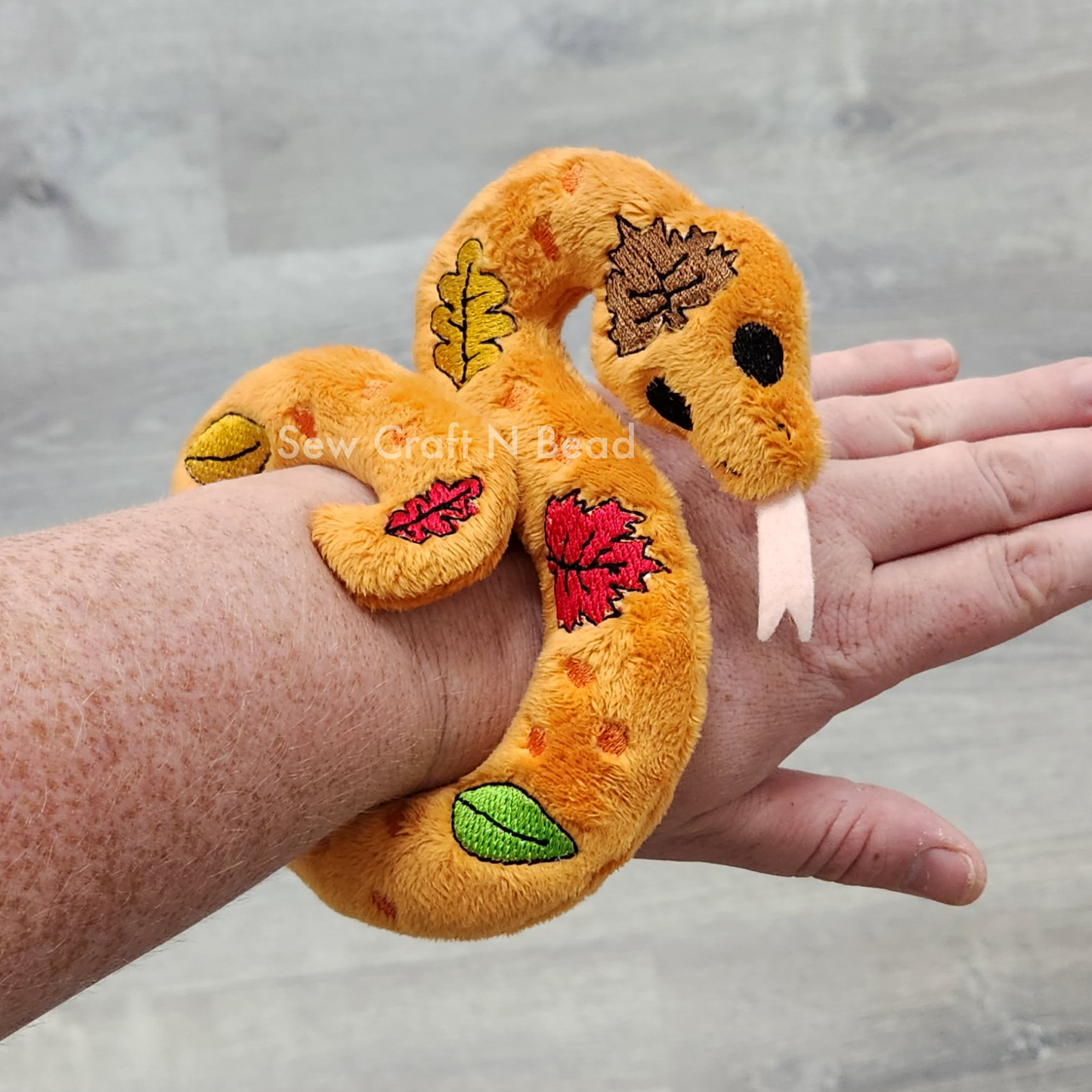 Autumn Leaf Snake Plush (READY TO SHIP)