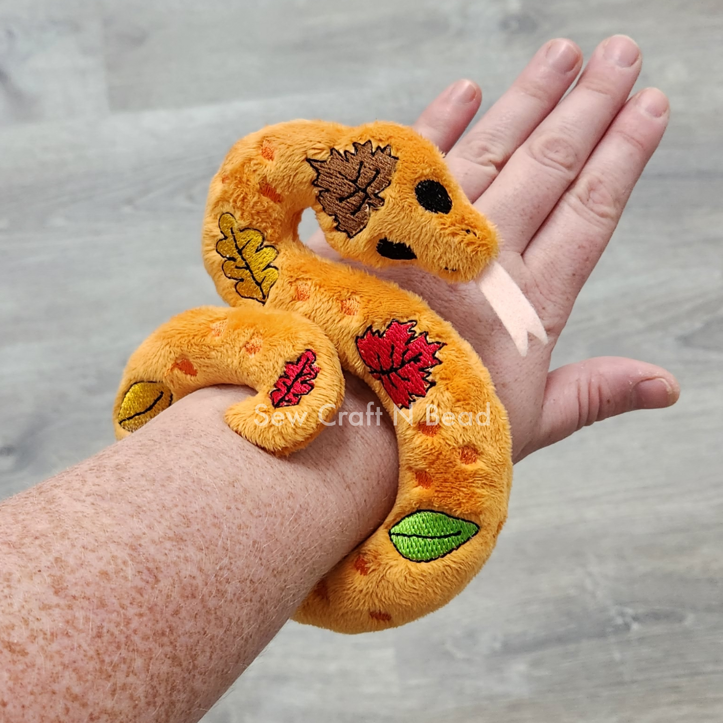 Autumn Leaf Snake Plush (READY TO SHIP)