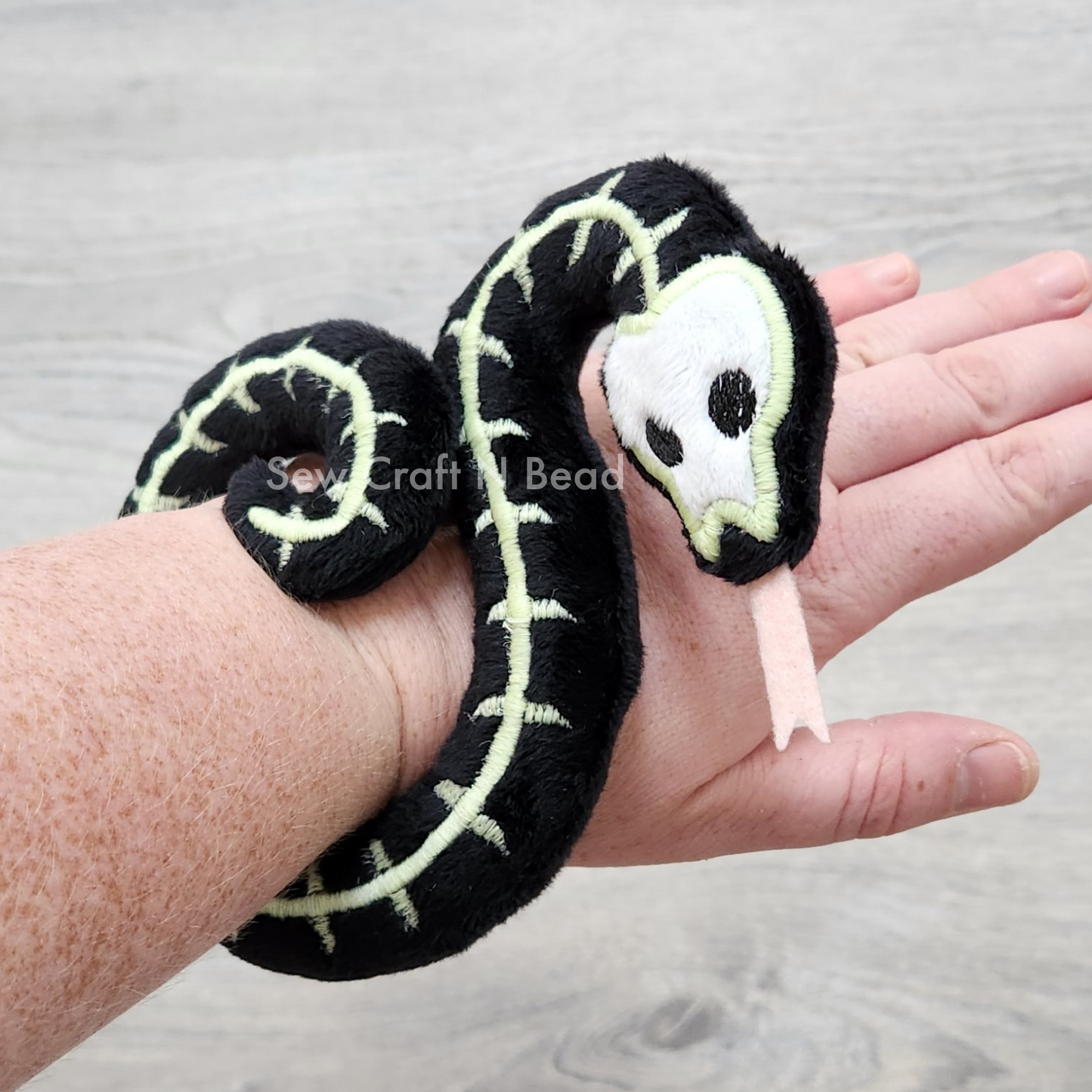 Skeleton Glow in The Dark Snake Plush (READY TO SHIP)