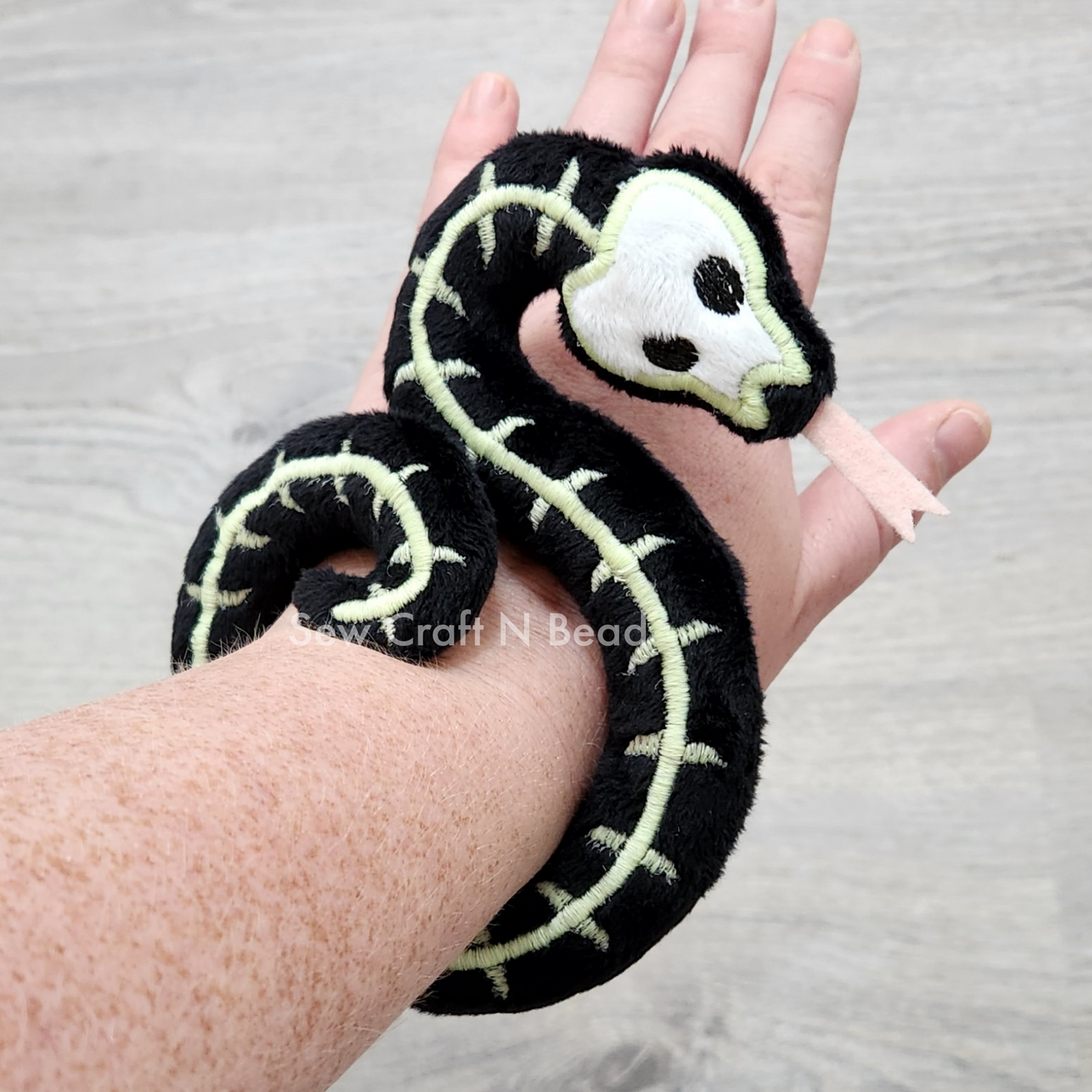Skeleton Glow in The Dark Snake Plush (READY TO SHIP)