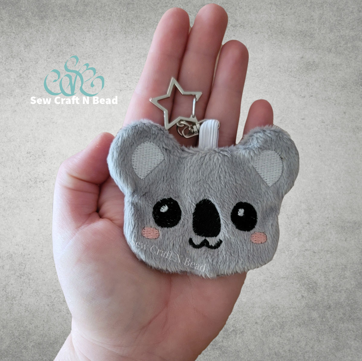 Koala Bear Plush Keychain - ITH Embroidery PATTERN