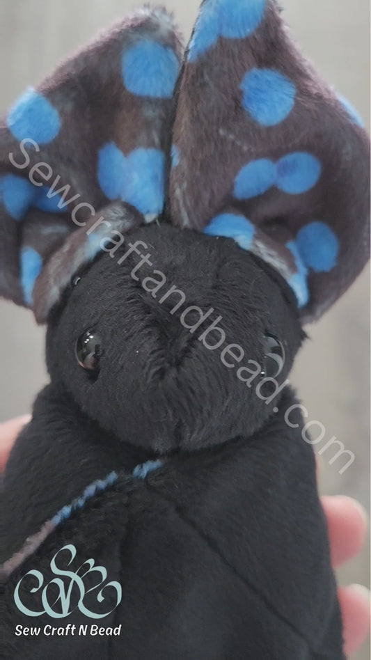 Black Blueberry Bat Plush (READY TO SHIP)