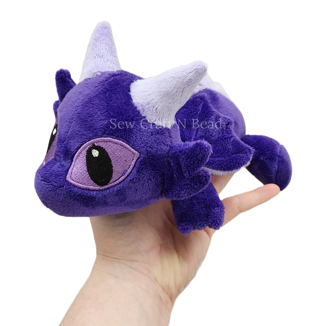 Purple Dragon Plush Laying Down MADE TO ORDER