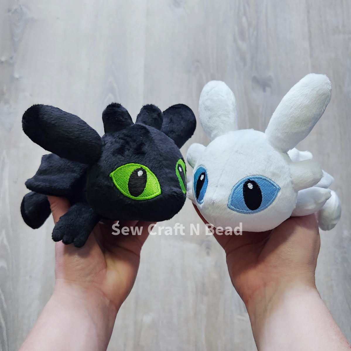 Night or Light Dragon Plush (READY TO SHIP)