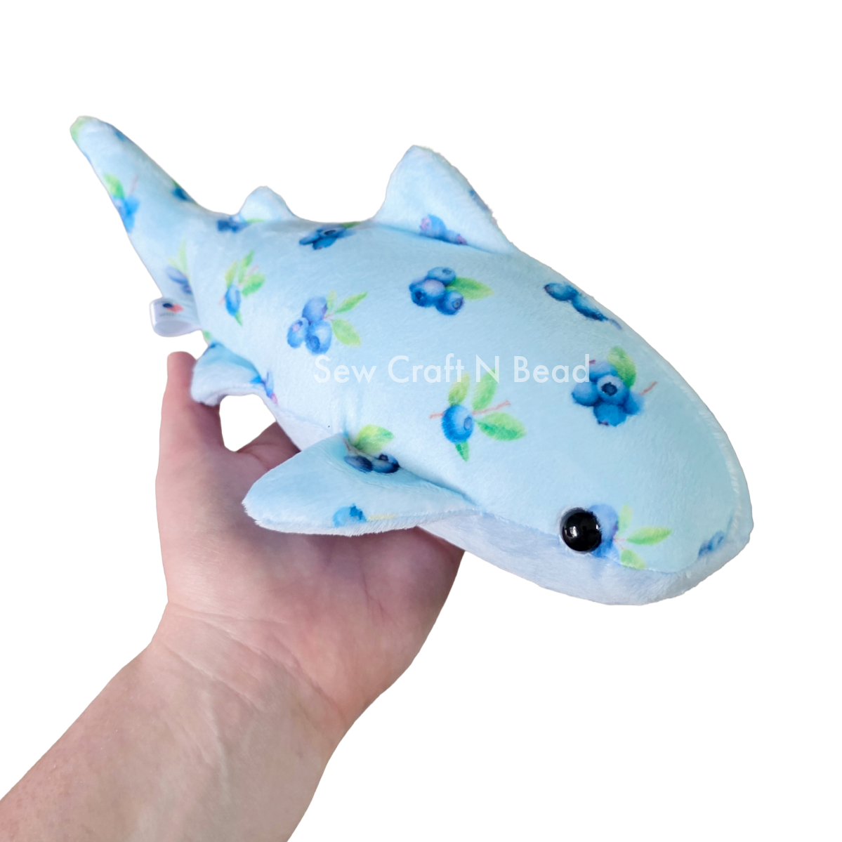 Blueberry Whale Shark Plush (READY TO SHIP)