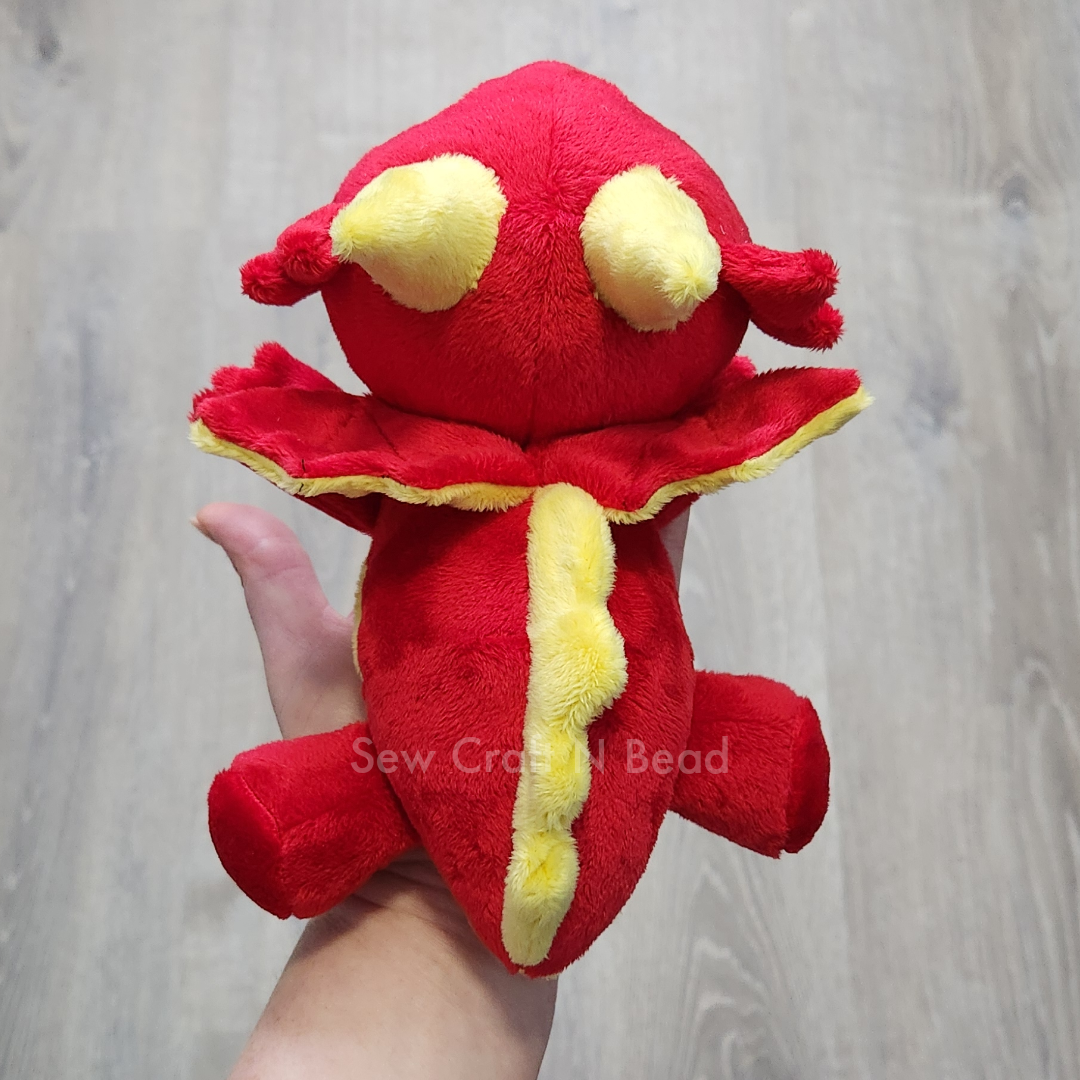 Red Dragon Plush Laying Down (READY TO SHIP)