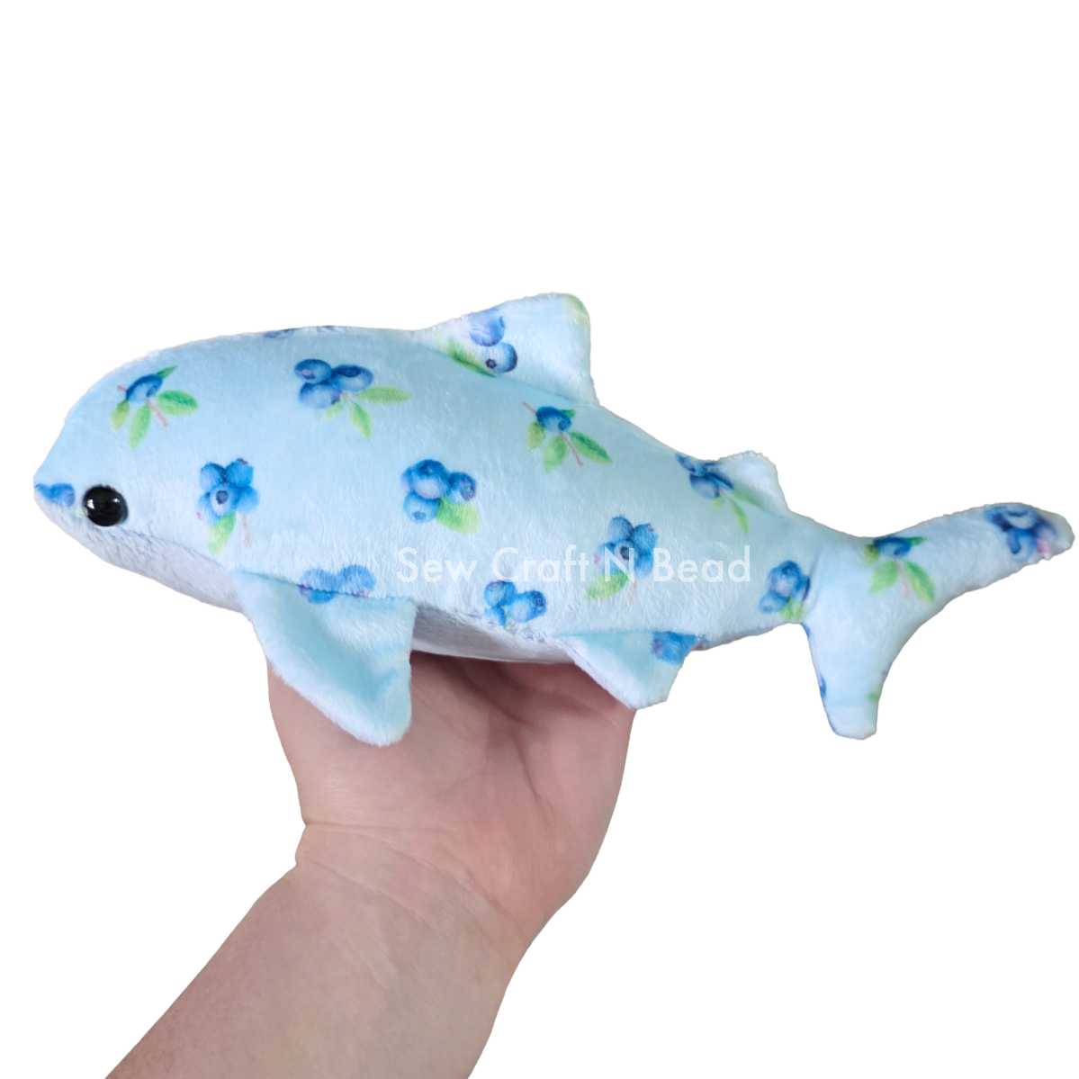 Blueberry Whale Shark Plush (READY TO SHIP)