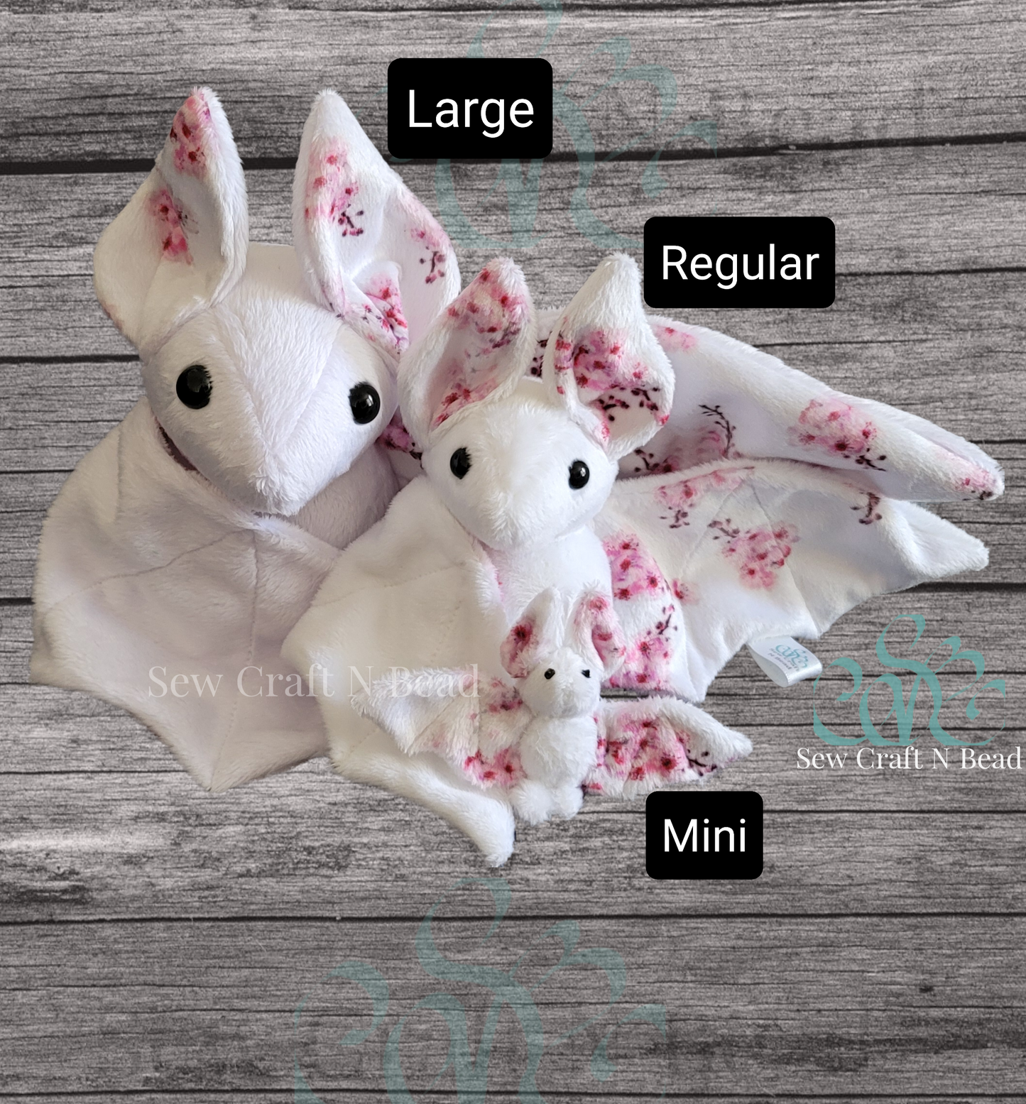 Cherry Blossom Bat Plush (READY TO SHIP)