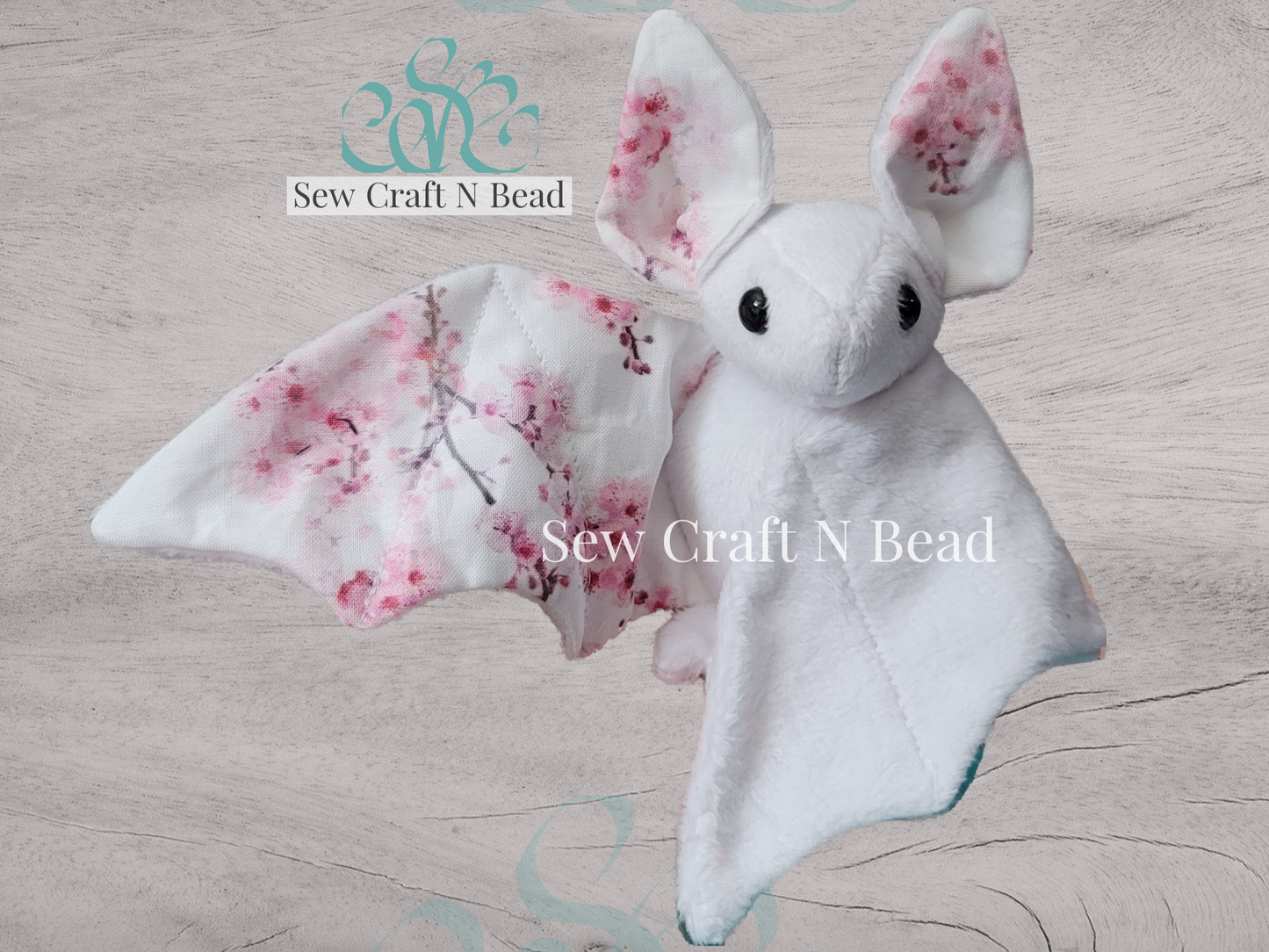 Cherry Blossom Bat Plush (MADE TO ORDER)