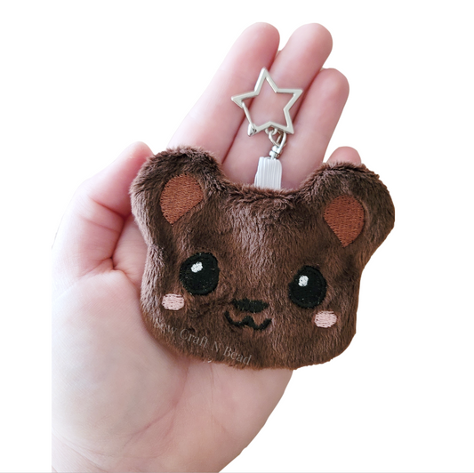 Brown Bear Plush Keychain (READY TO SHIP)