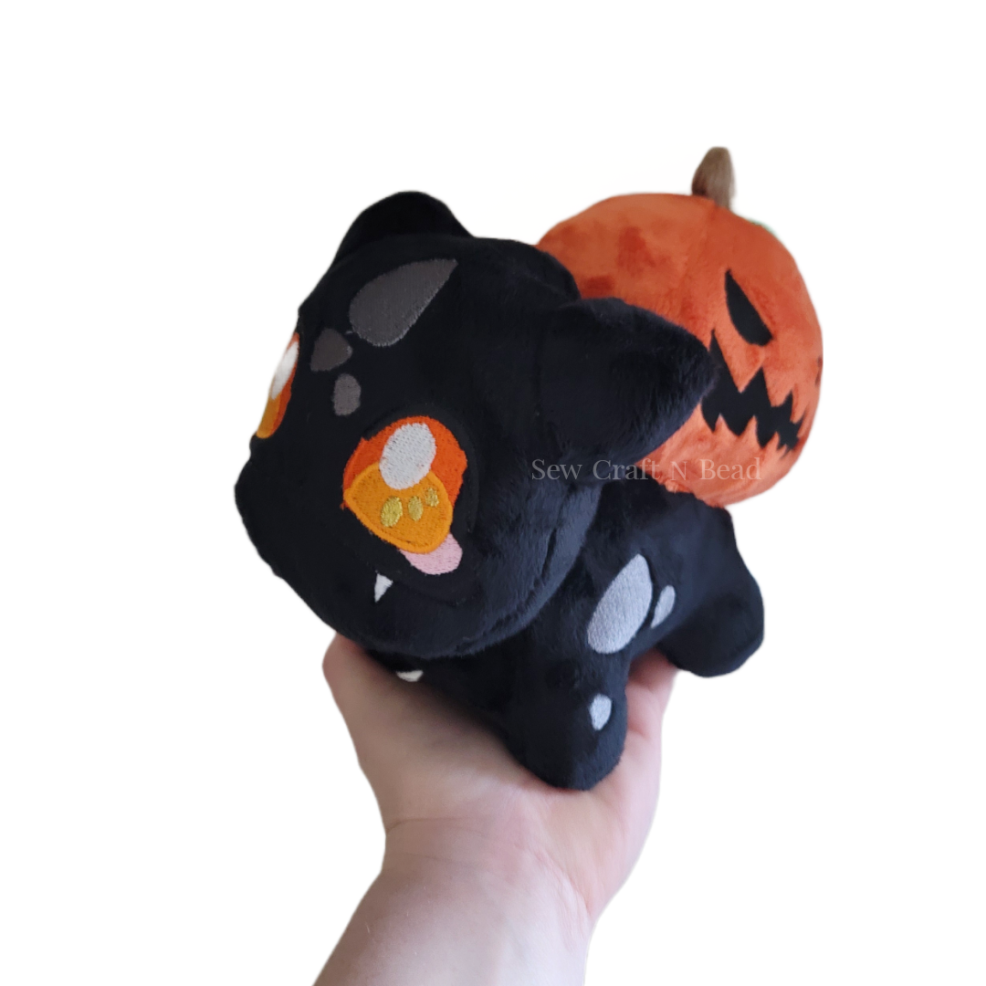 Pumpkin Black Plush (READY TO SHIP)