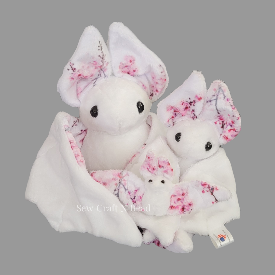 Cherry Blossom Bat Plush (MADE TO ORDER)