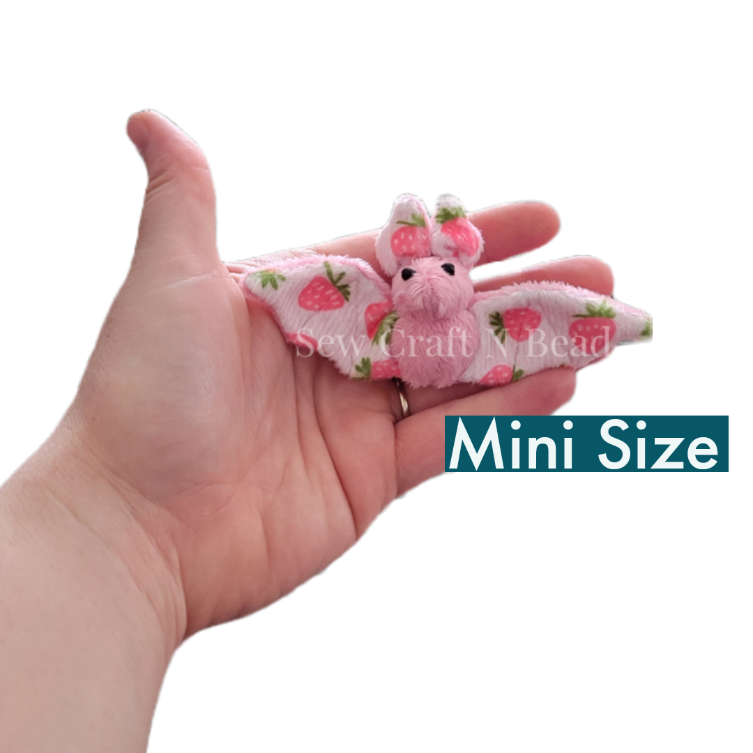 Pink Strawberry Bat Plush (READY TO SHIP)