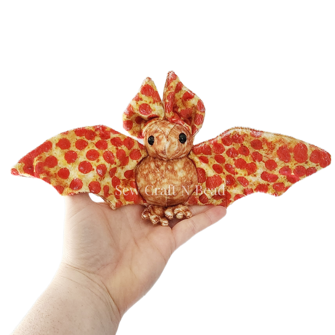 Pepperoni Pizza Bat Plush (READY TO SHIP)